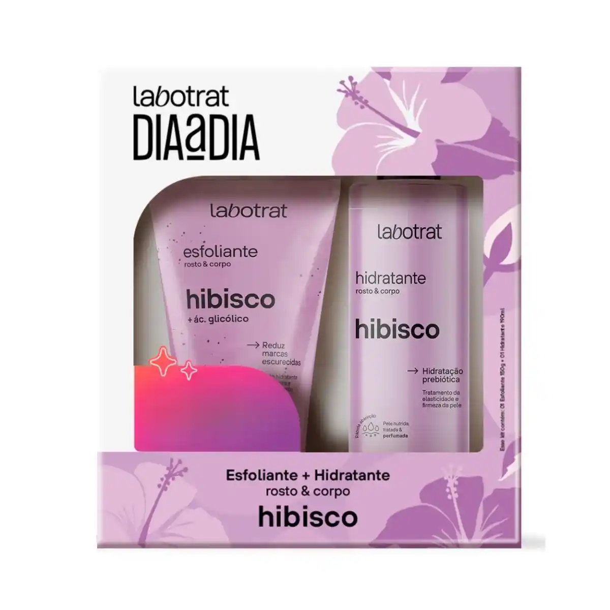KIT ESFOLIANTE E HIDRATANTE HIBISCO FACIAL CORPORAL DIA A DIA – LABOTRAT - Image 2