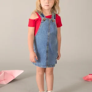 Saia de peito denim corações  MAYORAL 3910