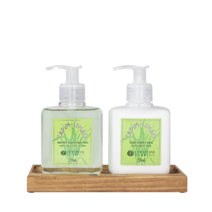 Combo Lavabo Capim-Limão: Sabonte + Hidratante + Suporte
