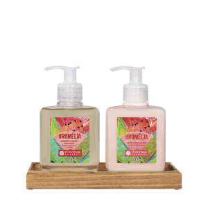 Combo Lavabo Bromélia: Loção, Sabonete e Suporte