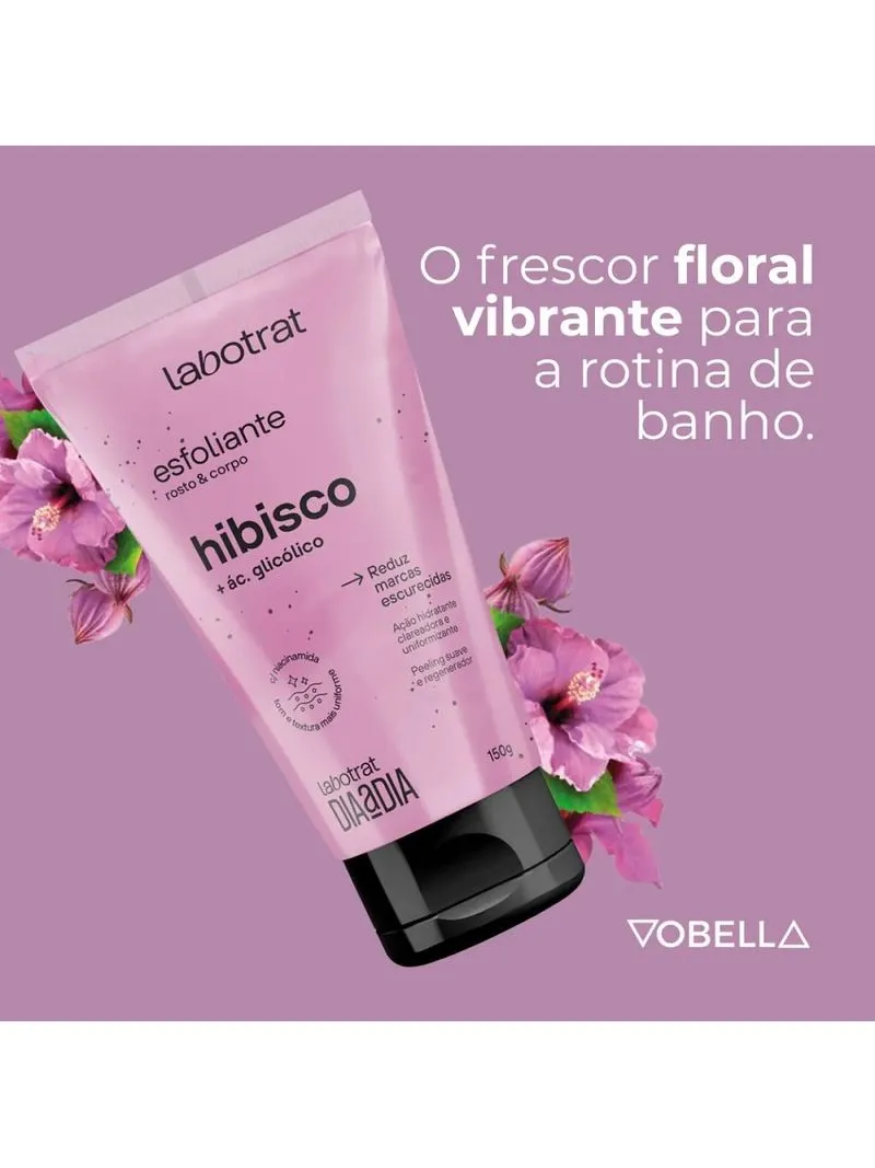 KIT ESFOLIANTE E HIDRATANTE HIBISCO FACIAL CORPORAL DIA A DIA – LABOTRAT - Image 3