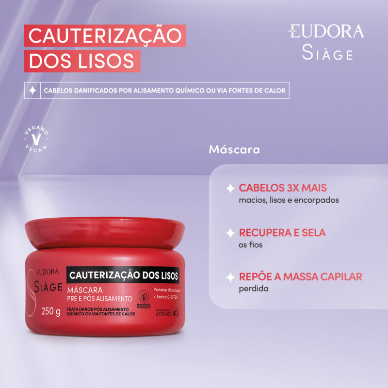 Máscara Capilar Siàge Cauterização dos Lisos 250g - Image 3