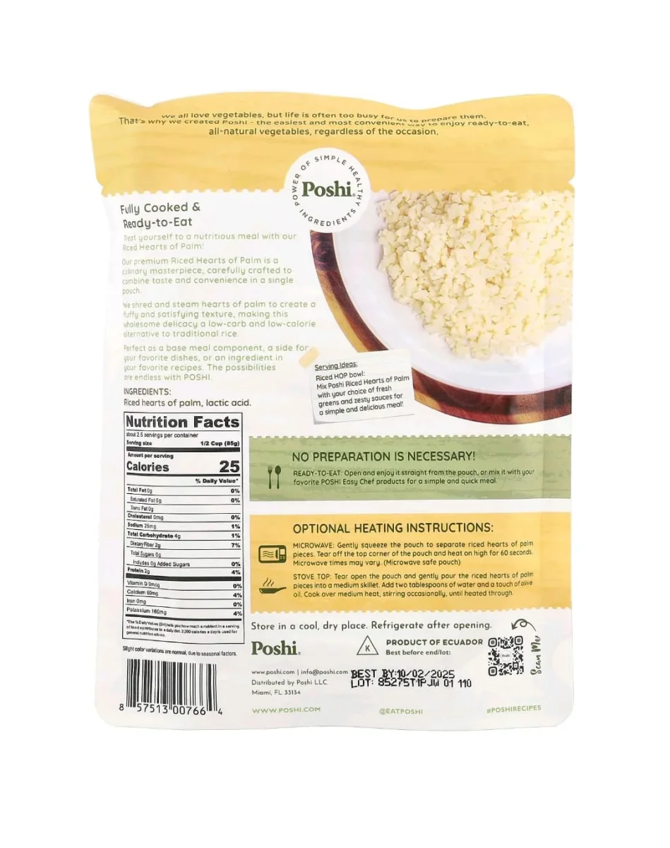 Arroz Low Carb – Palmito, Couve-flor ou Brócolos (198g) - Image 5