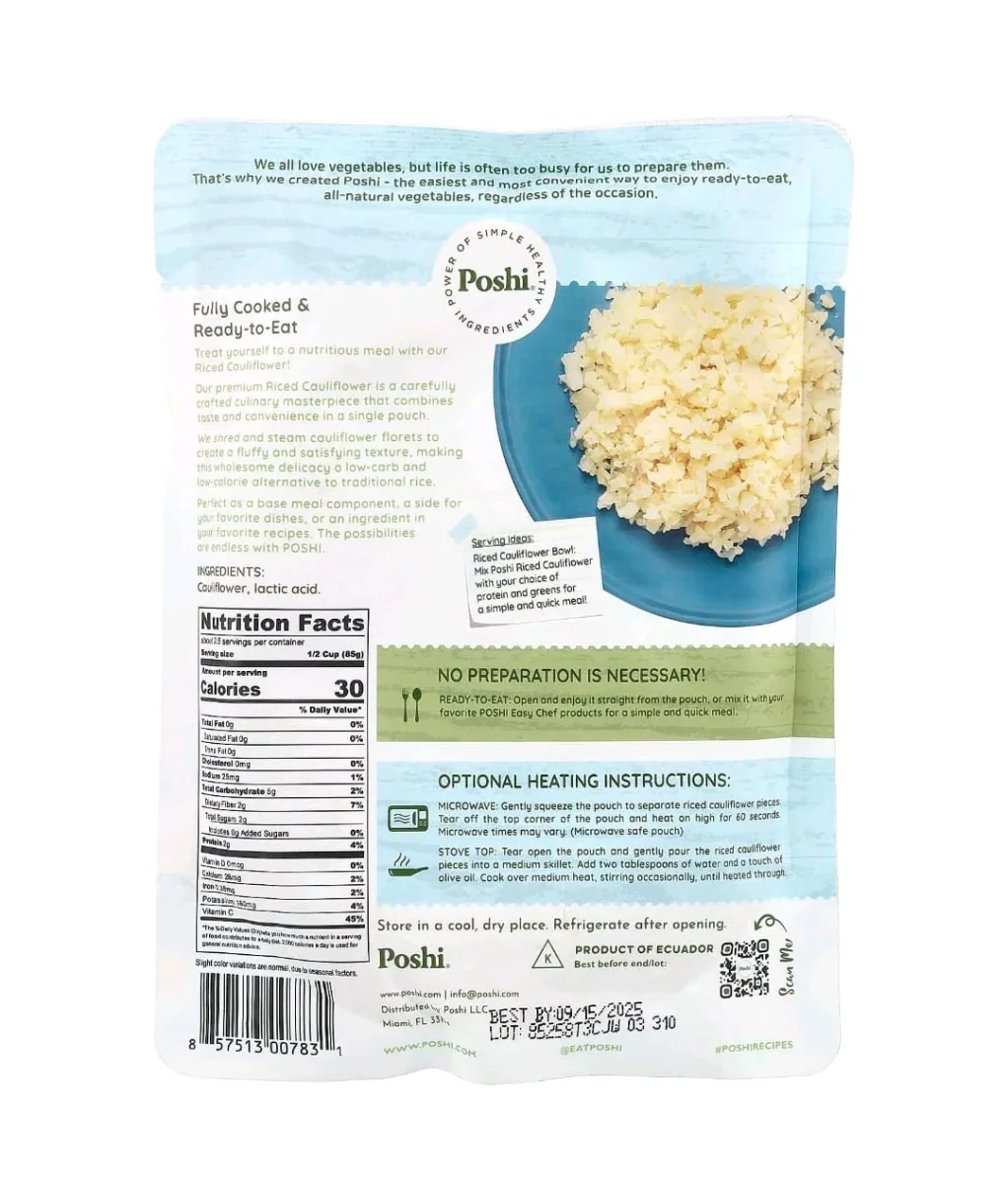 Arroz Low Carb – Palmito, Couve-flor ou Brócolos (198g) - Image 6