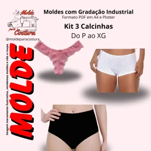Kit 3 Calcinhas