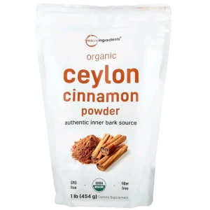 Canela de Ceilão Orgânica em Pó, 454 g
