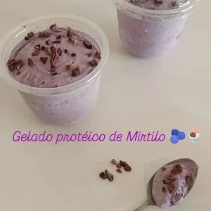 Gelado Proteico de Mirtilo 🍇🍨 –  Pronto para Saborear